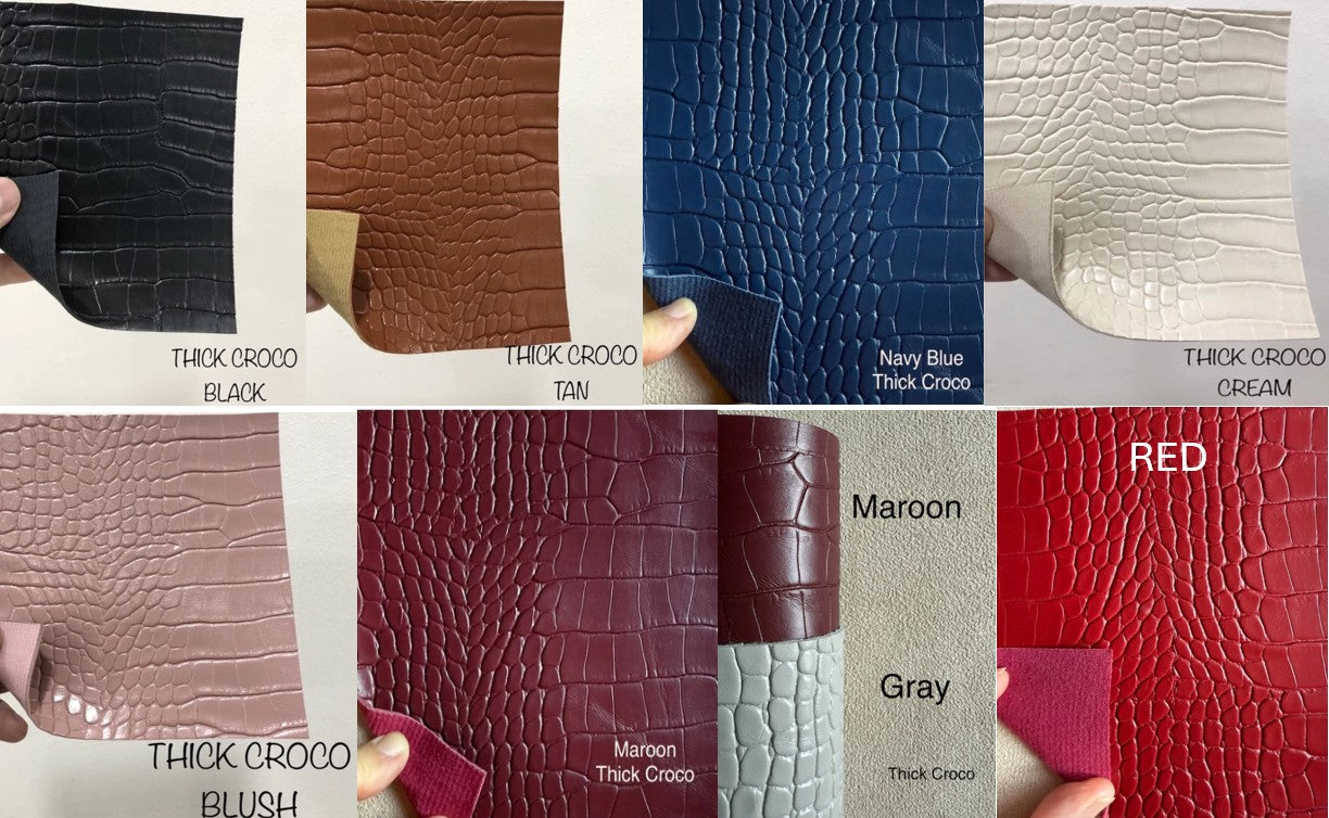 Leather Pouch (Croco) FLAT
