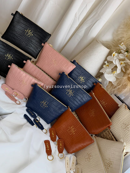 Leather Pouch (Croco) Premium