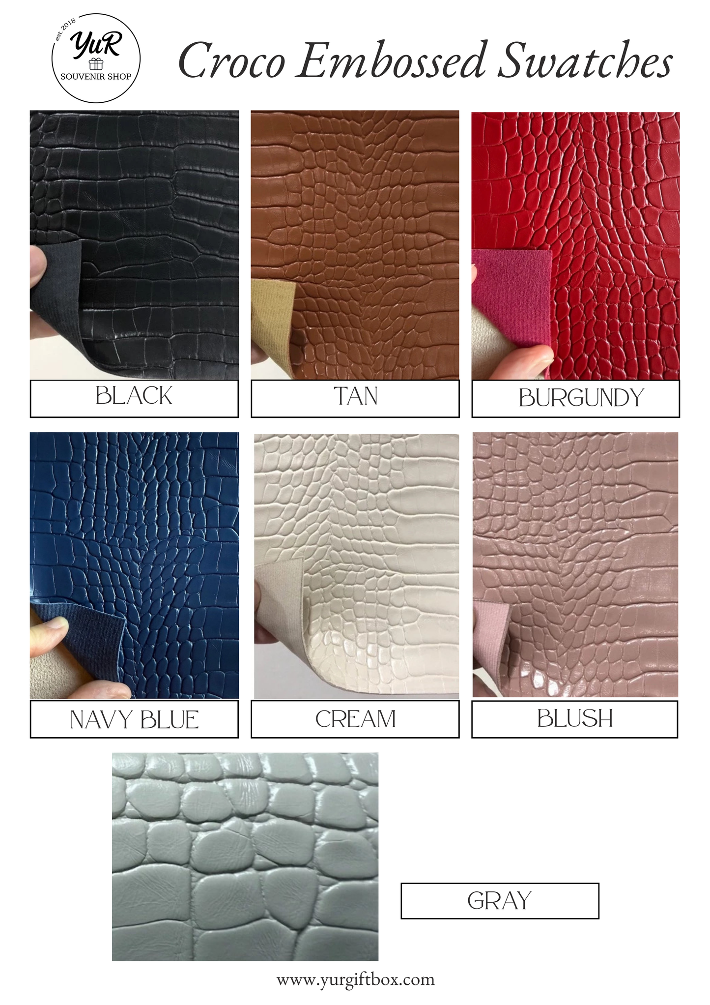 Leather Tote Bag (Croco)