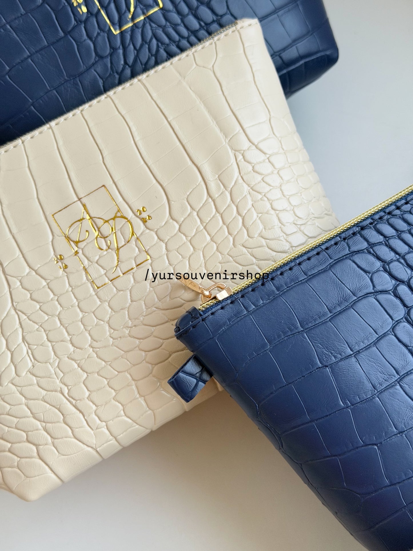 Leather Pouch (Croco) Premium