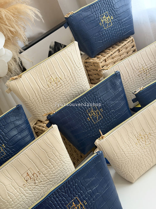 Leather Pouch (Croco) Premium