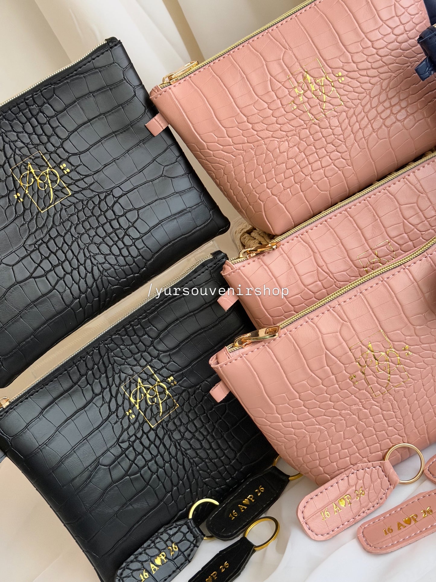 Leather Pouch (Croco) Premium