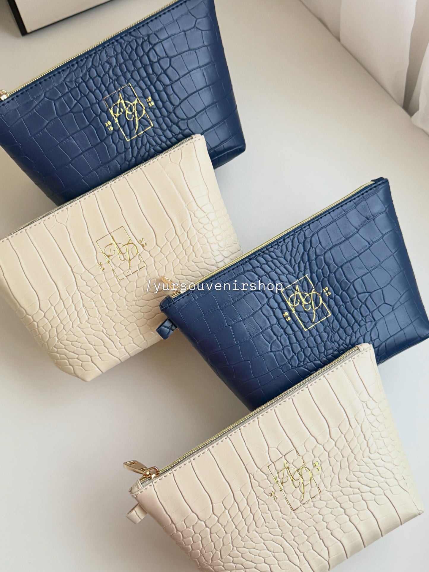Leather Pouch (Croco) Premium