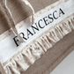 Burlap Bag with ruffles