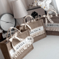 Burlap Bag with ruffles
