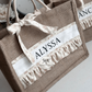 Burlap Bag with ruffles