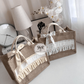 Burlap Bag w/ ruffles