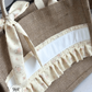 Burlap Bag w/ ruffles