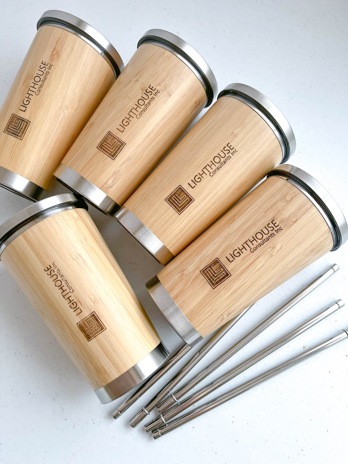 Bamboo Tumbler w/ Straw