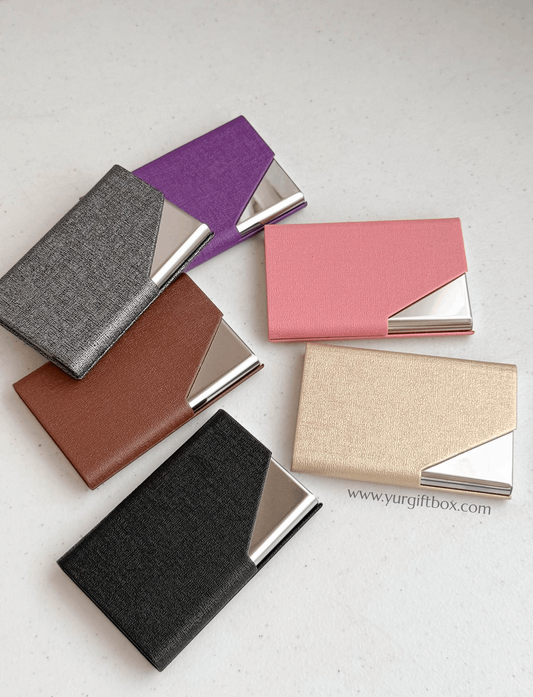 Card holder (metal/leather)