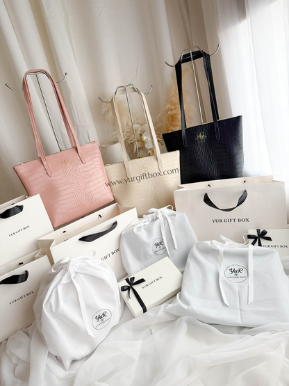 Leather Tote Bag (Croco)