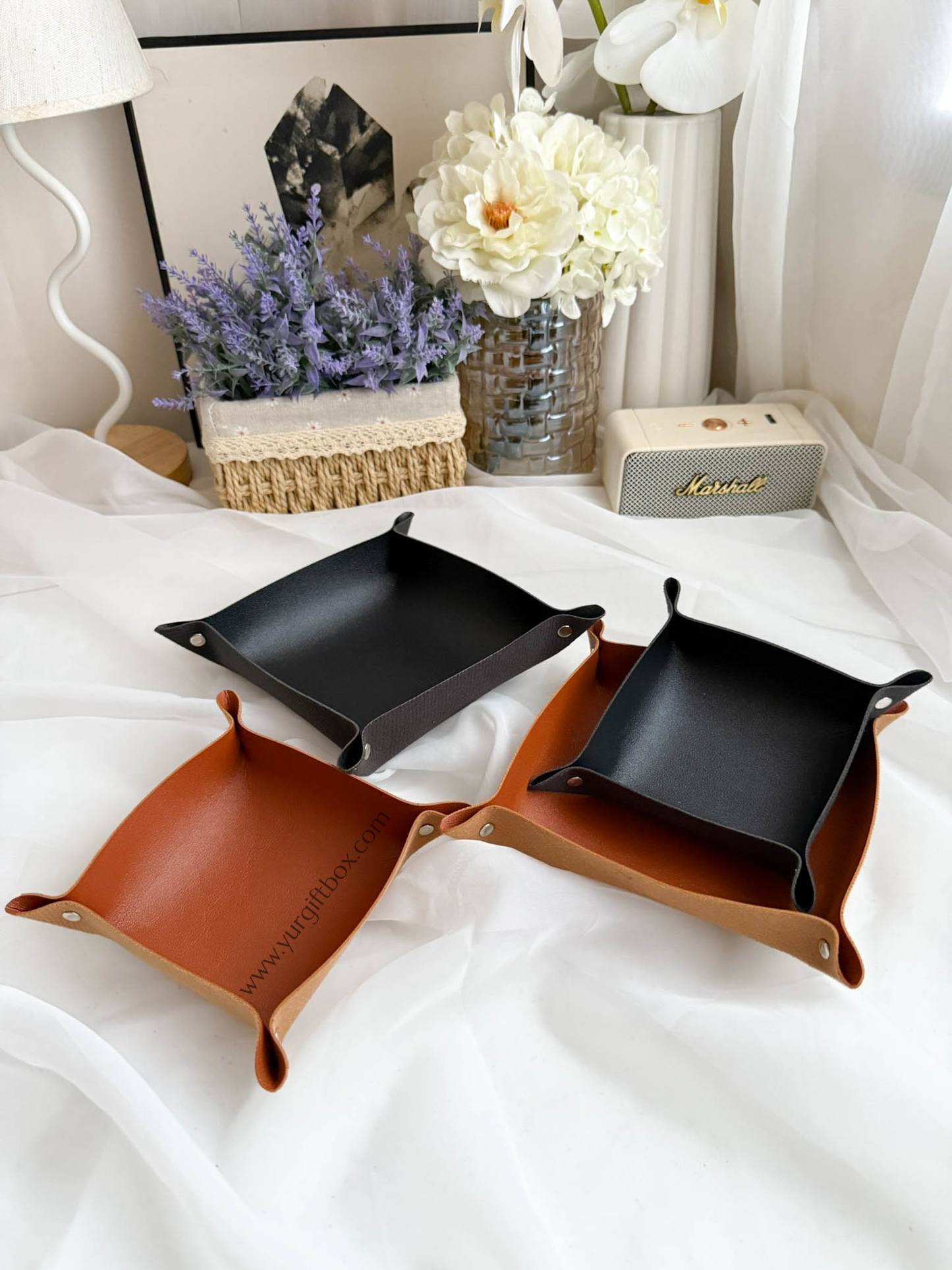 Trinket Tray Set (leather)
