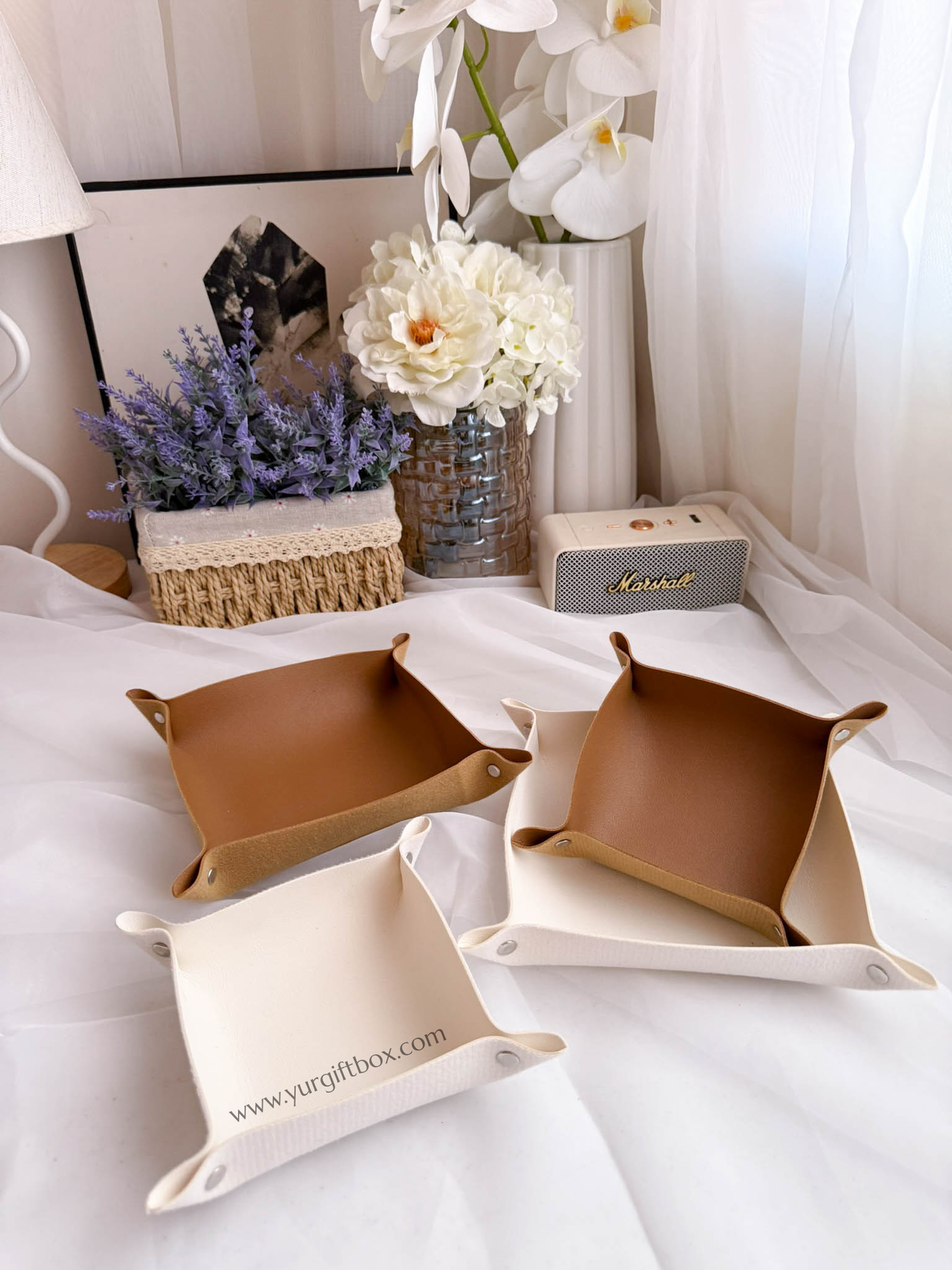 Trinket Tray Set (leather)