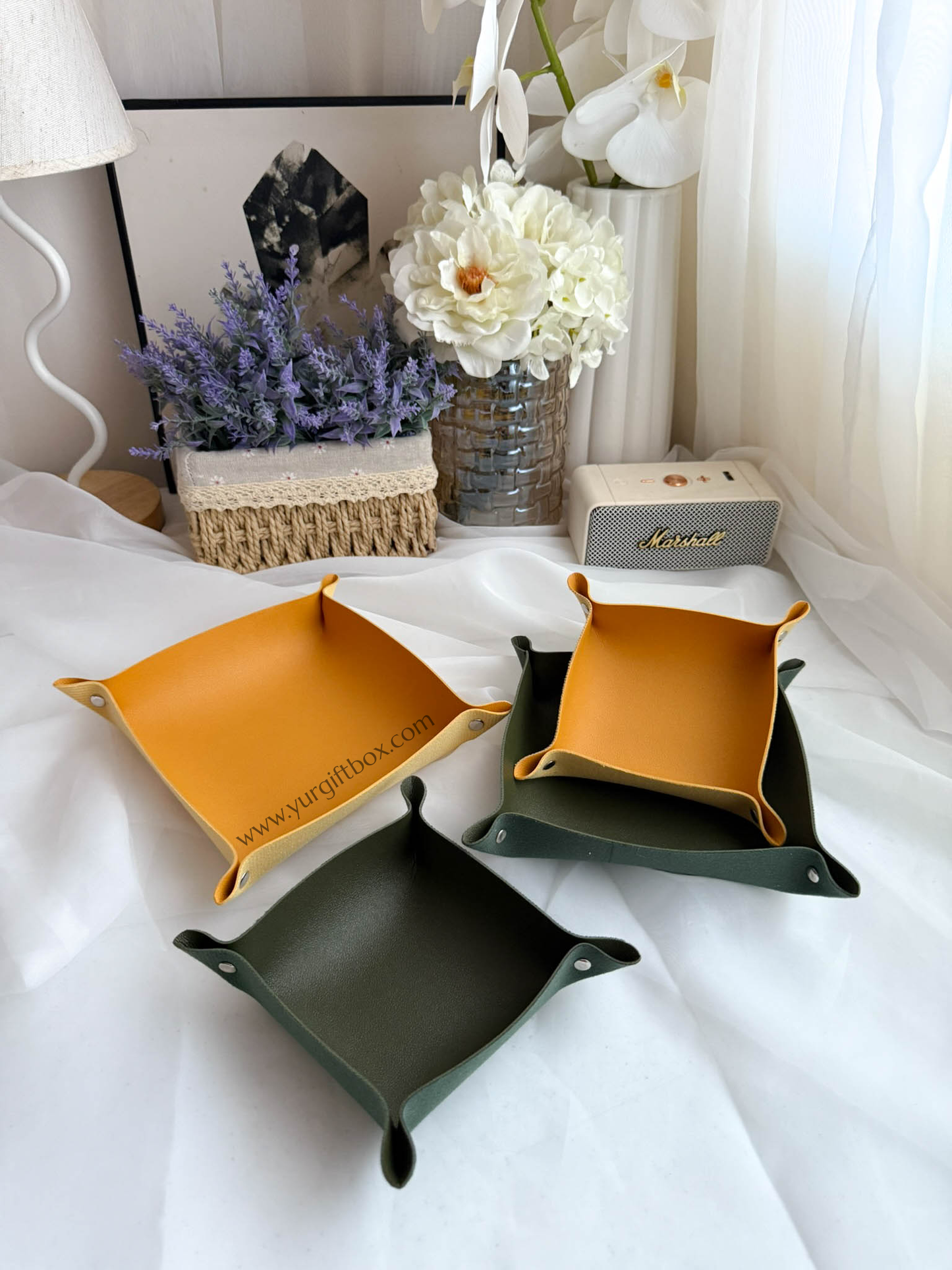 Trinket Tray Set (leather)