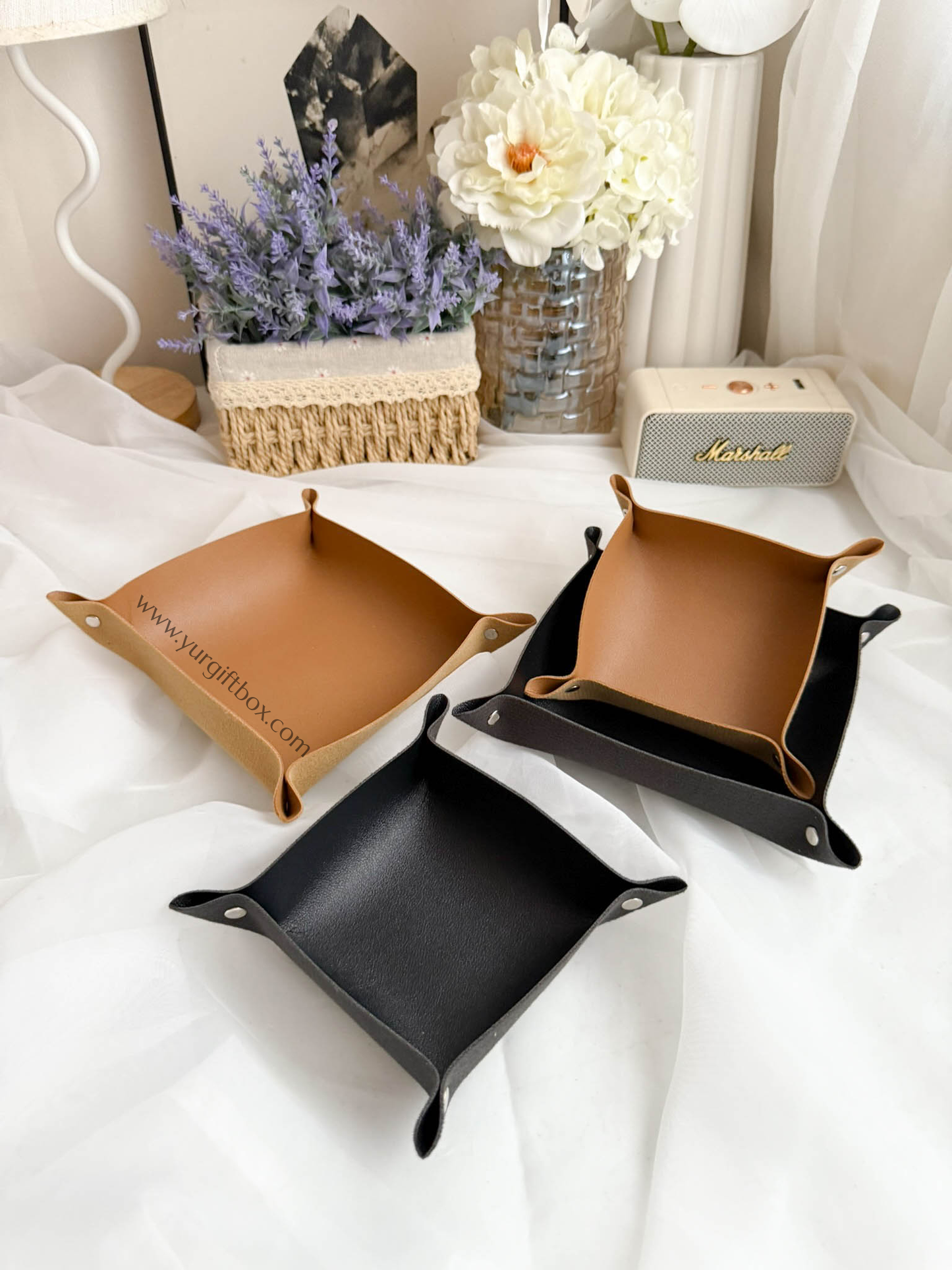 Trinket Tray Set (leather)