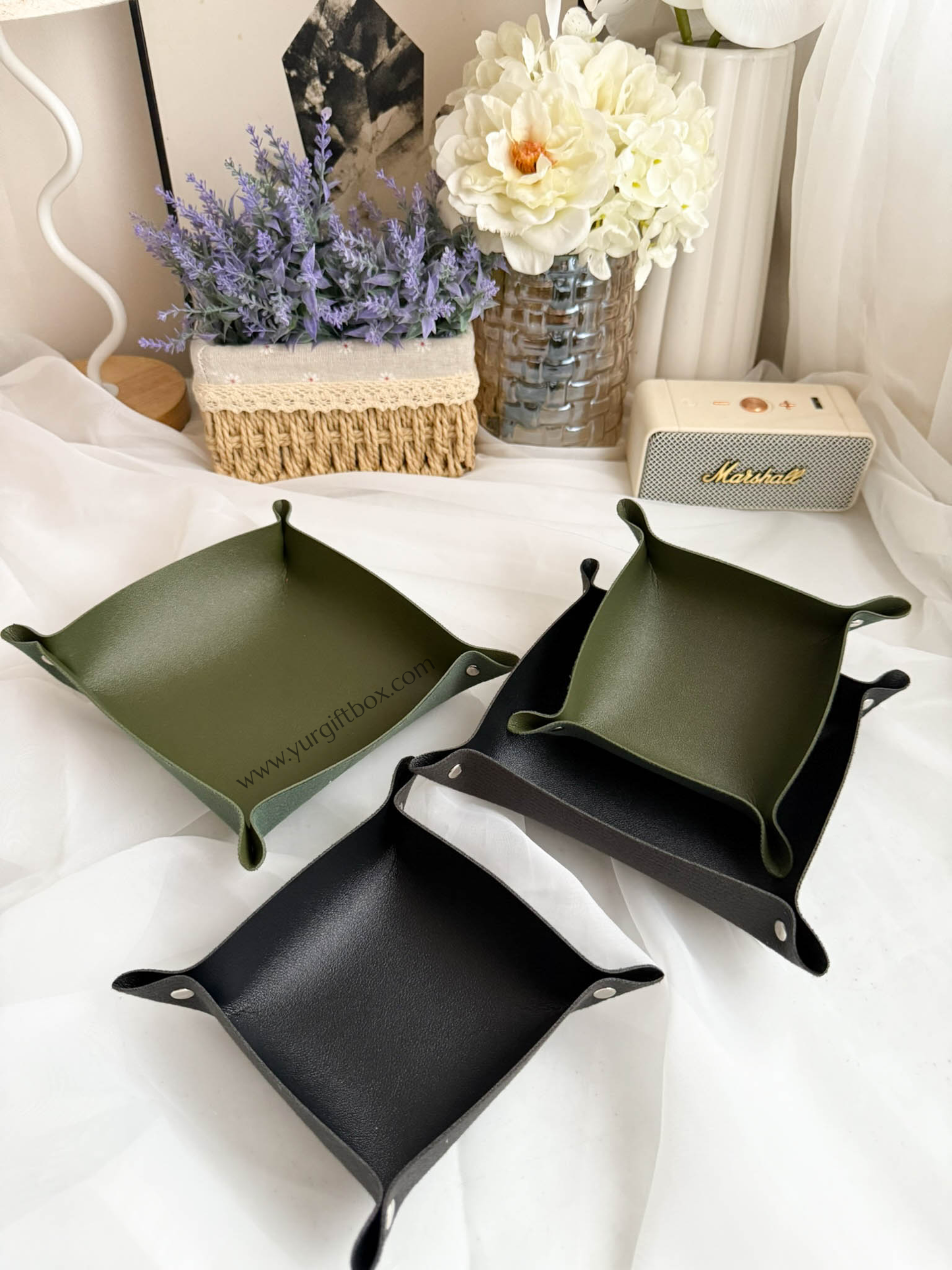 Trinket Tray Set (leather)