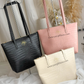 Leather Tote Bag (Croco)