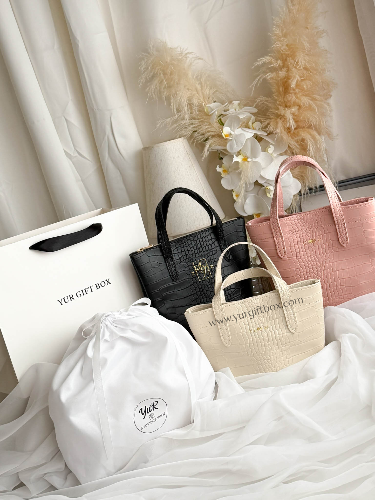Leather Hand Bag (Croco)