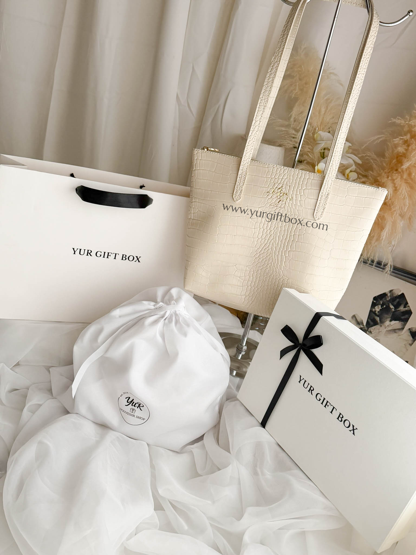 Leather Tote Bag (Croco)
