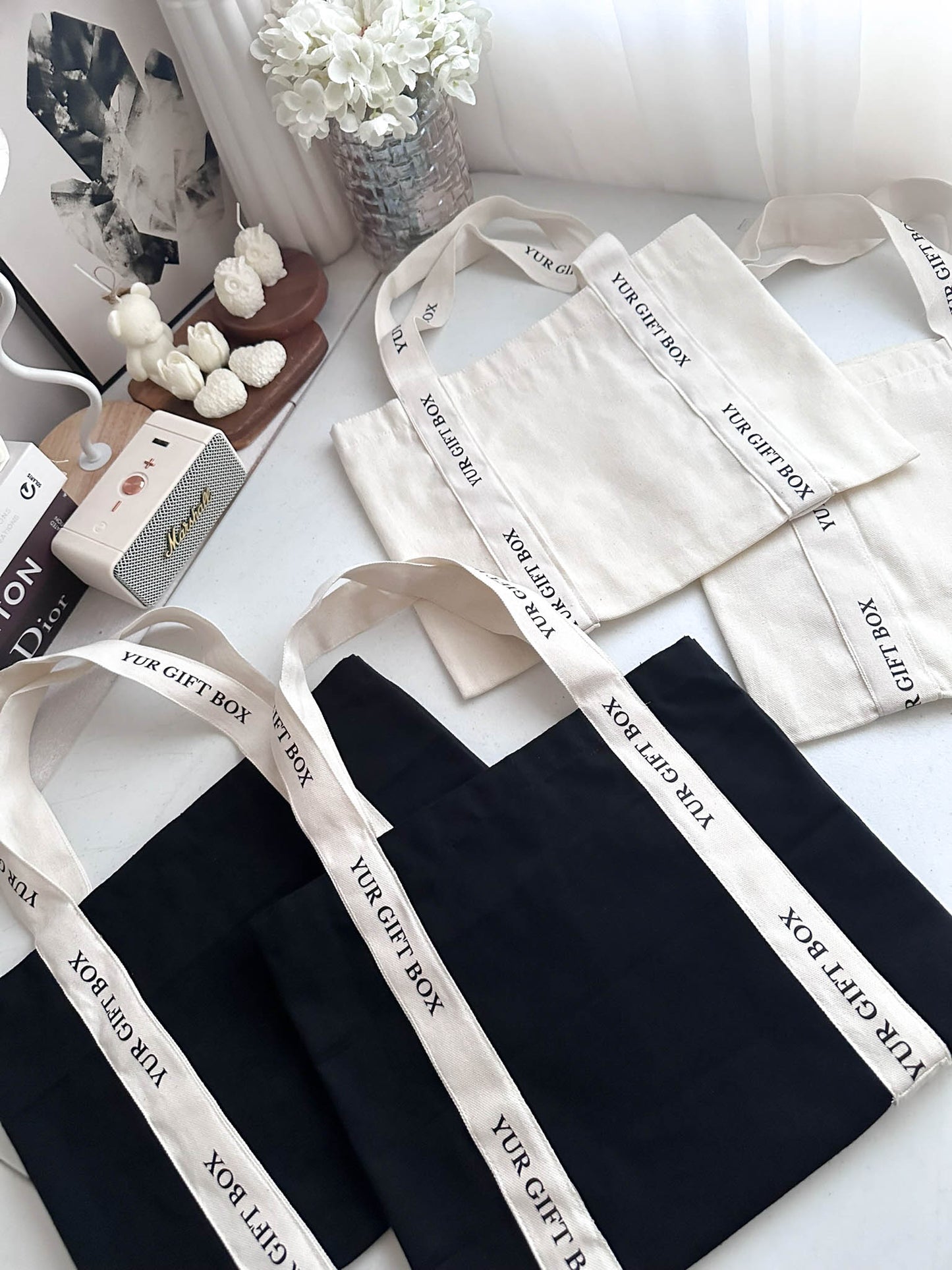 Tote bag w/ DTF printed strap