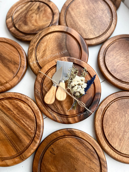 Chopping Board (Acacia) Round w/ groove