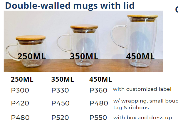 Double walled mugs